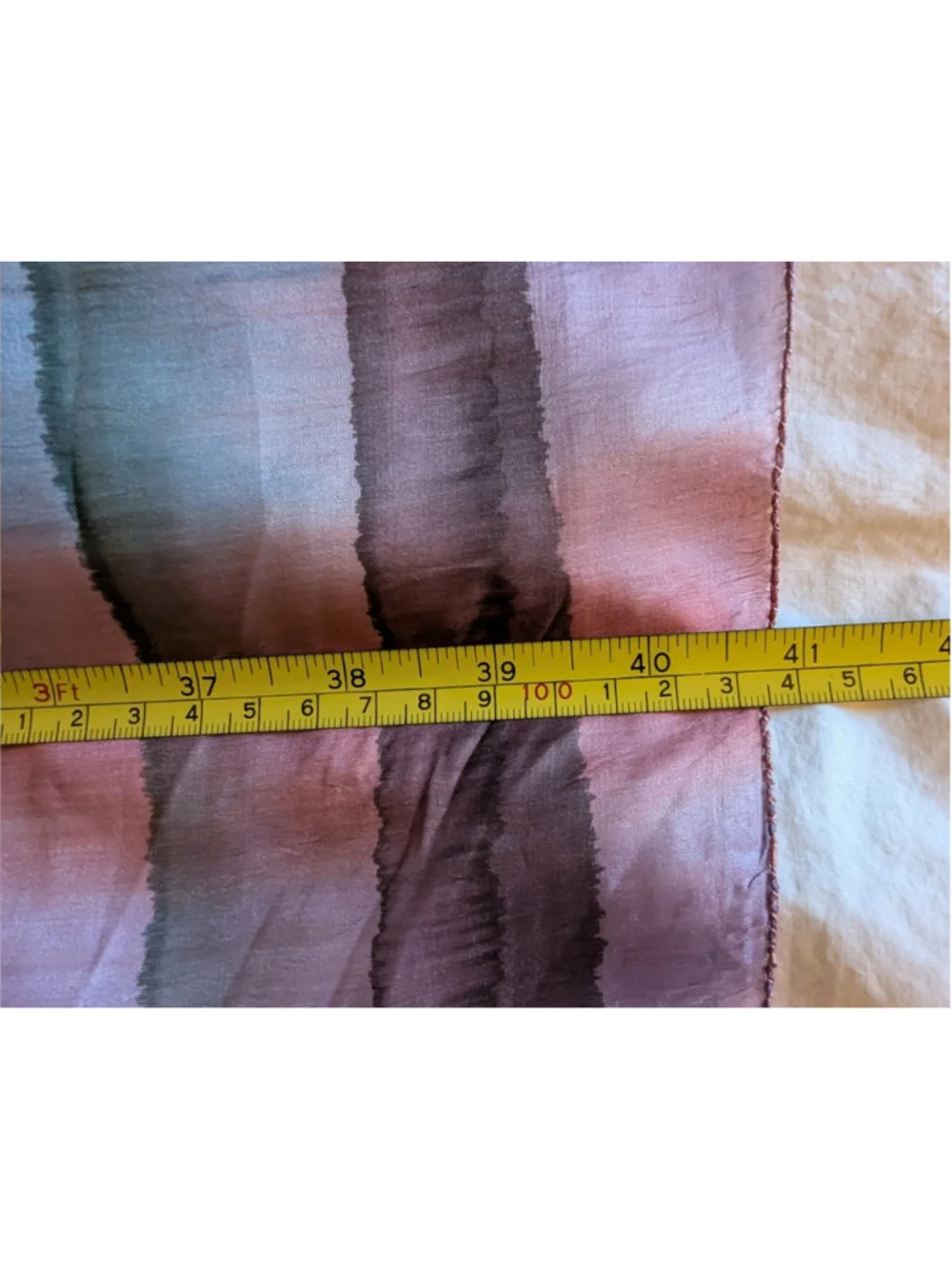 Women's Unbranded Silk Scarf Purple Pink Blue Floral Print 43